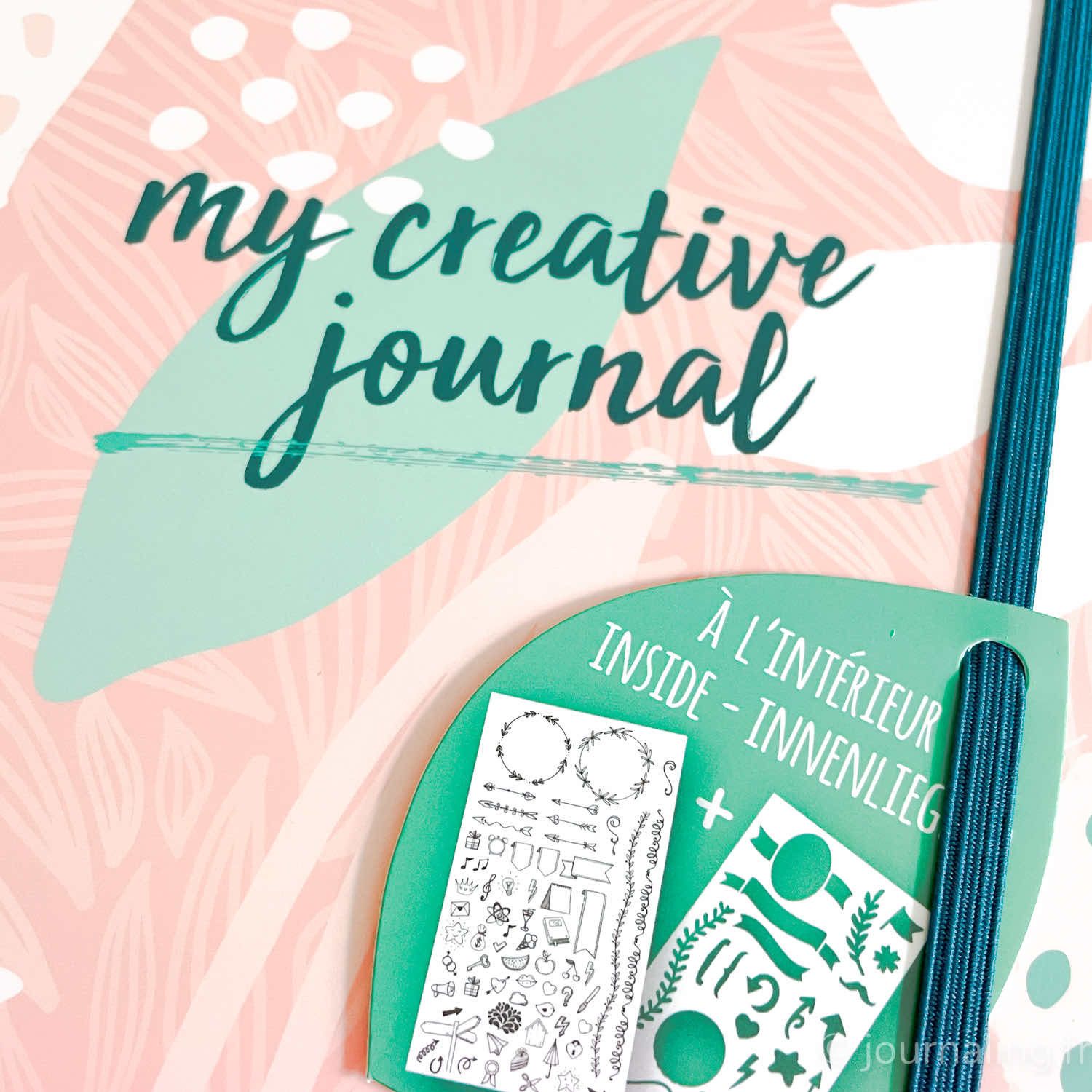 Kit My Creative Journal pour Bullet Journal: carnet Dots + set de pochoirs  / décalcomanies