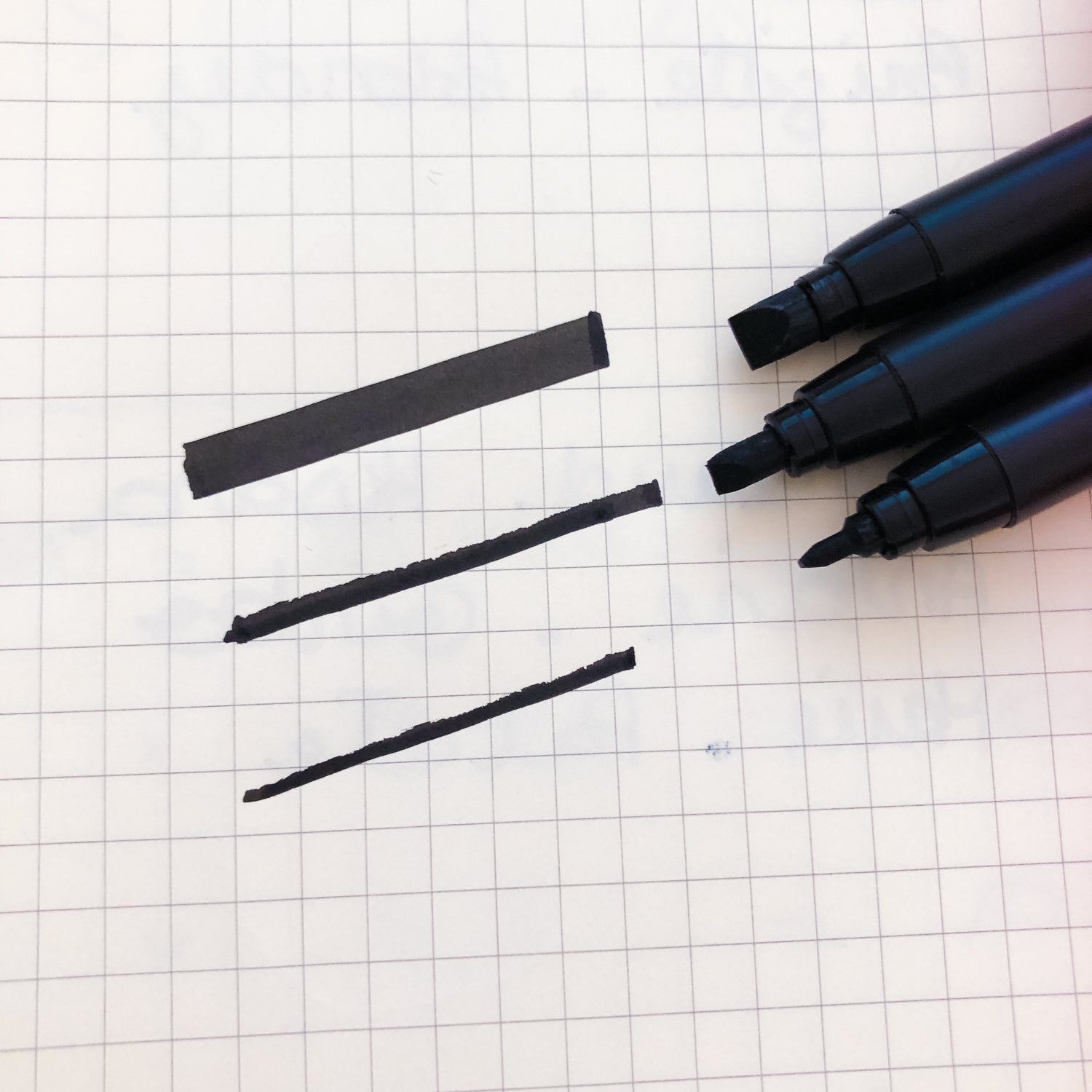 Assortiment de feutres noirs pour calligraphie - Trait de 1,4 à 4,8 mm - 4  pcs - Feutre calligraphie - Creavea