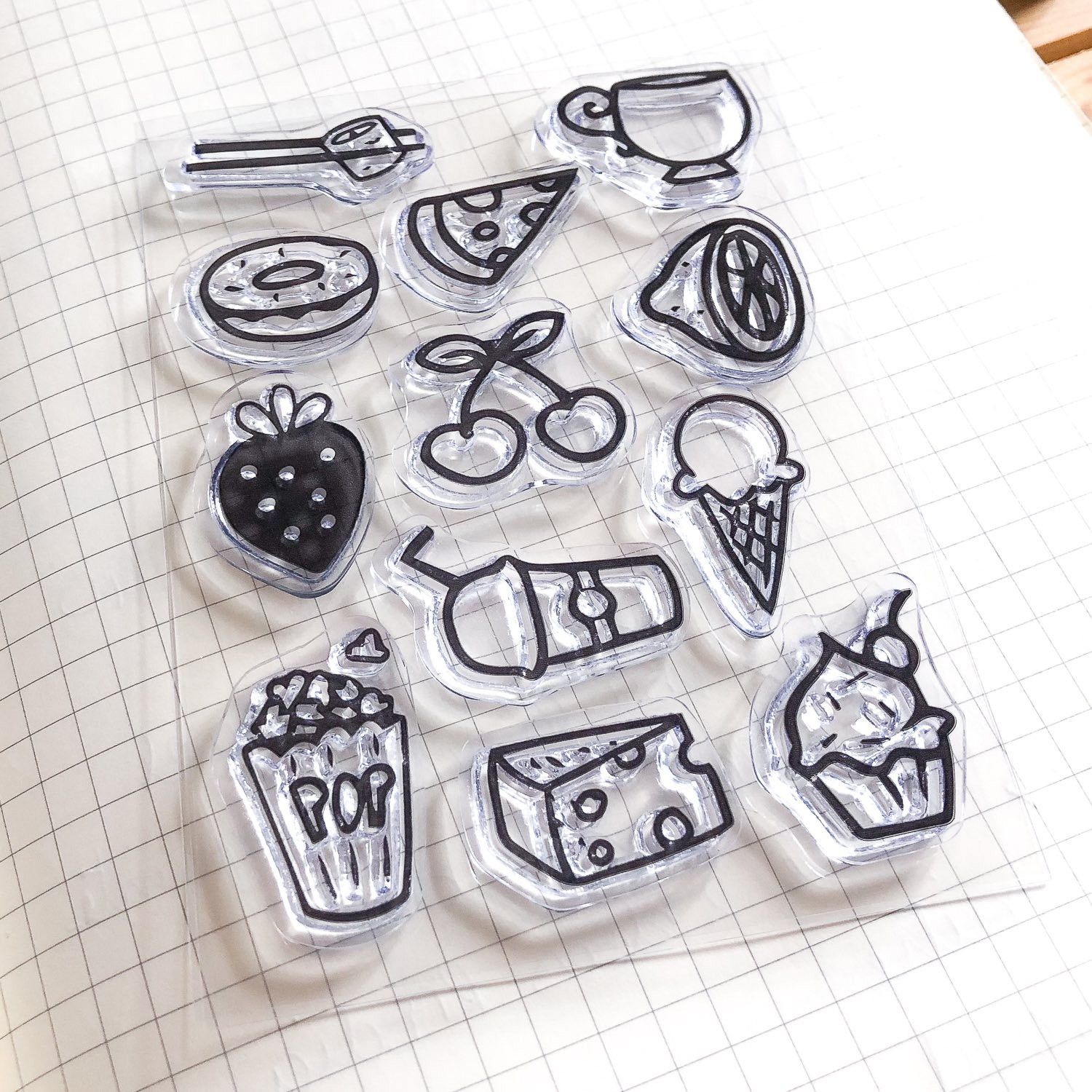 clear stamps fruits