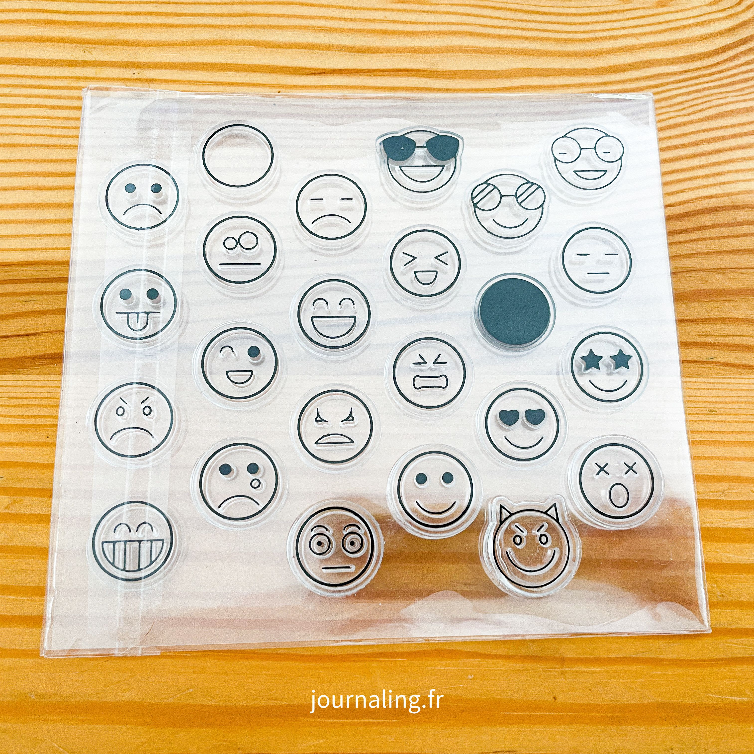 24 Clear stamps emoji / smiley ! Clear stamps pour Bullet Journal