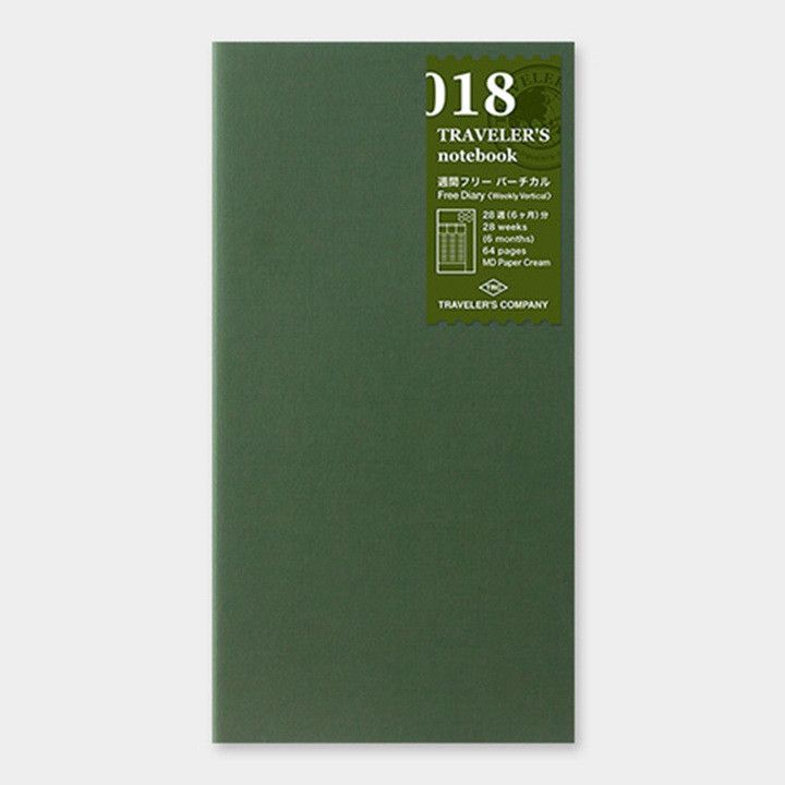 Recharge TRAVELER'S notebook 018 / semainier (perpétuel)