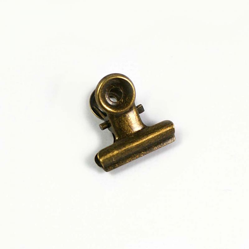 Pince clip vintage bronze