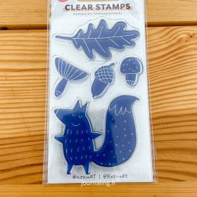 Tampon balade en forêt / automne clear stamps