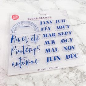 Clear stamps spécial Bullet Journal® : mois de l'année et saisons