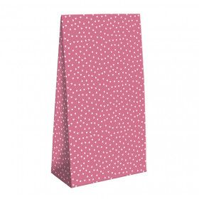 Pochette Cadeau rose avec Coeurs, 15x6x22.5cm