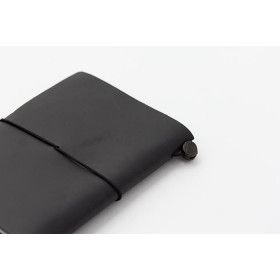 Carnet TRAVELER´S Notebook en cuir - taille passeport NOIR