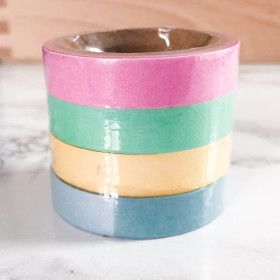 Washi Tape Aquarelle: couleurs pastel de base, 20 mètres