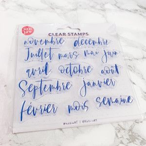 Clear stamps spécial Bullet Journal® : mois écriture script