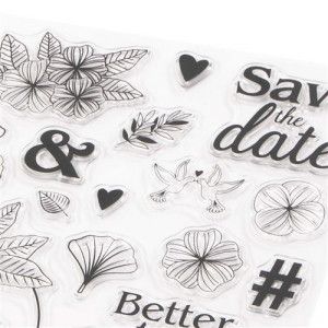 Clear stamps Mariage : 33 tampons transparents