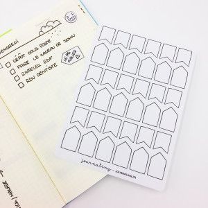 Stickers minimalistes: Bannières date / fait important