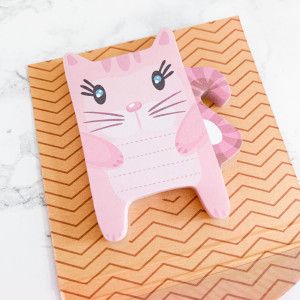 Notes repositionnables type postit, Chat rose (50 feuilles)