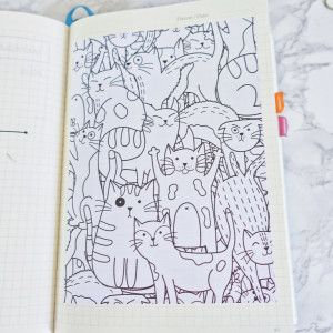 Bullet Journal coloriage chat
