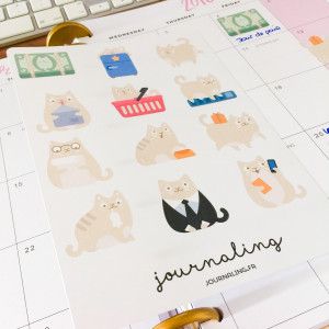 Stickers pour planner: chat beige pour cat lovers!