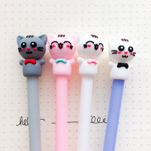stylo gel chat rieur