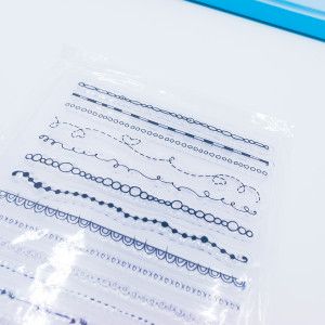 Tampons transparents: lignes décoratives