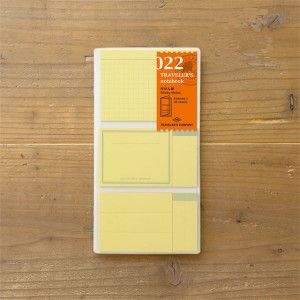 Recharge Traveler's Notebook - Midori 022 (Sticky Notes)