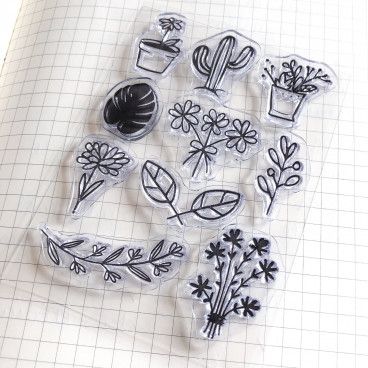 clear stamps plantes