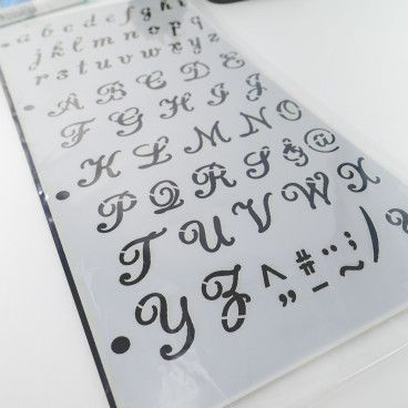 pochoir alphabet lettres manuscrites
