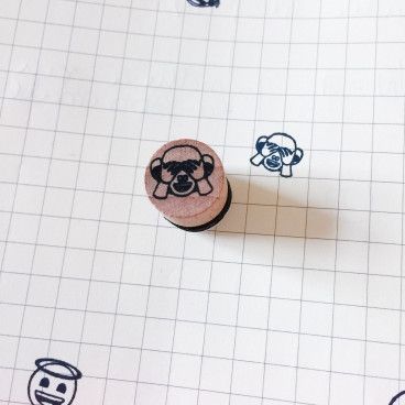 emoji singe aveugle tampon