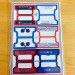 24 Stickers Onglets Frenchy, bleu blanc rouge