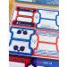 24 Stickers Onglets Frenchy, bleu blanc rouge