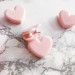 Pince papier forme coeur rose