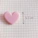Pince papier forme coeur rose