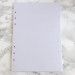 filofax planner A5 recharge pages blanches